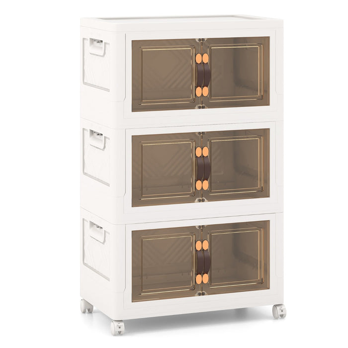 27/34/44/59/78/92.5 Gal Stackable Storage Bins with Lockable Wheels-78 Gal-4-Tier