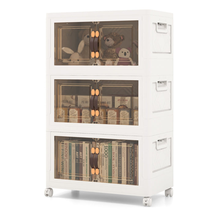 27/34/44/59/78/92.5 Gal Stackable Storage Bins with Lockable Wheels-78 Gal-4-Tier