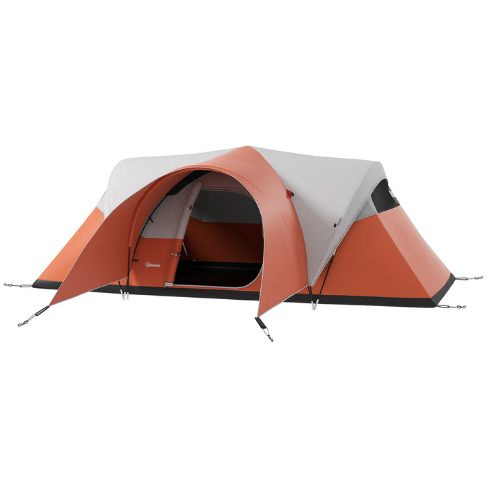 3000mm Waterproof Family Camping Tent - Spacious 5-6 Person Shelter with Integral Porch and Sewn-in Groundsheet - Ideal for Group Outings and Outdoor Adventures