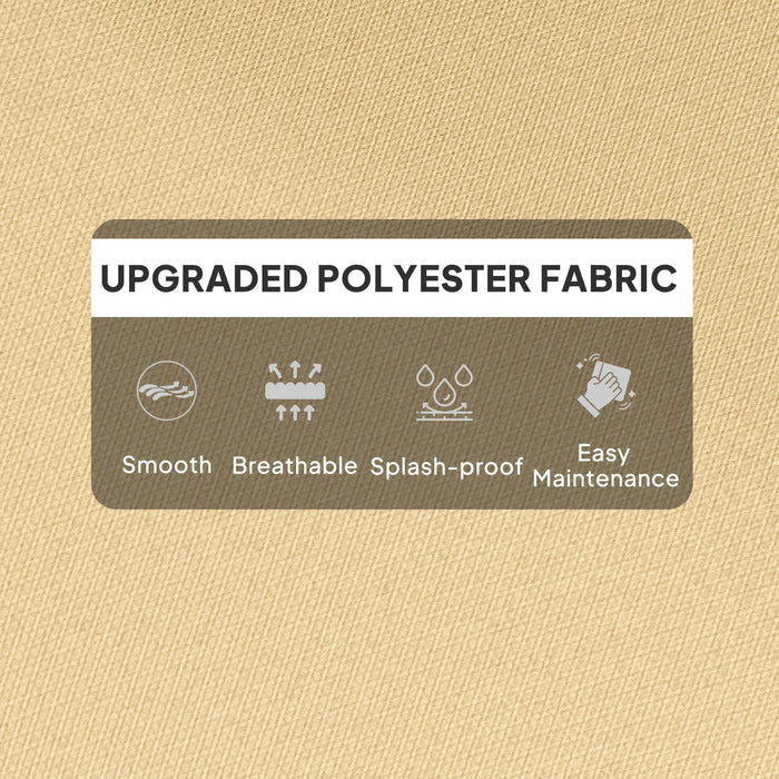 Outsunny Tufted Adirondack Chair Cushion, Thick Garden Seat Cushion Pad with Backrest, Rocking Chair Cushion with Ties for Outdoor and Indoor Use, Beige