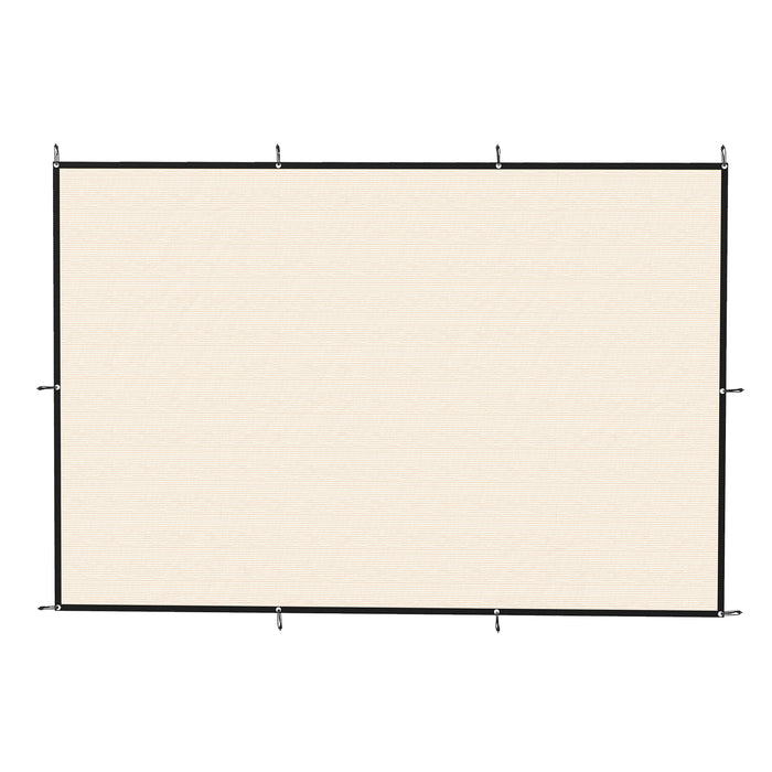 Outsunny Sun Shade Sail UV Protection Canopy with Stainless Steel Eyelets for Patio Garden 2 x 3 m Beige