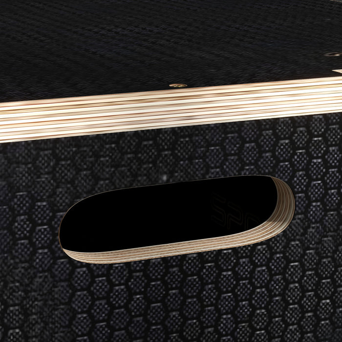 SPORTNOW Multi-Faceted Jump Box, Wooden Step Up Box, for Home, Gym, Exercise, Black