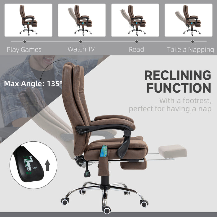 Ergonomic Vibrating Massage Chair with Heat Function - Adjustable Height Desk Chair with Footrest in Darkow - Ideal for Stress Relief & Home Office Comfort