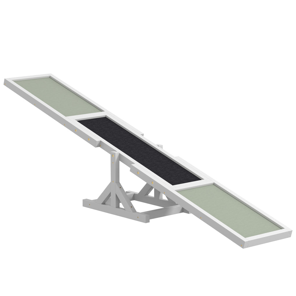 Dog Agility Seesaw - Wooden Training Equipment for Large Breeds with Non-Slip Surface - Perfect for Enhancing Pet Balance and Coordination