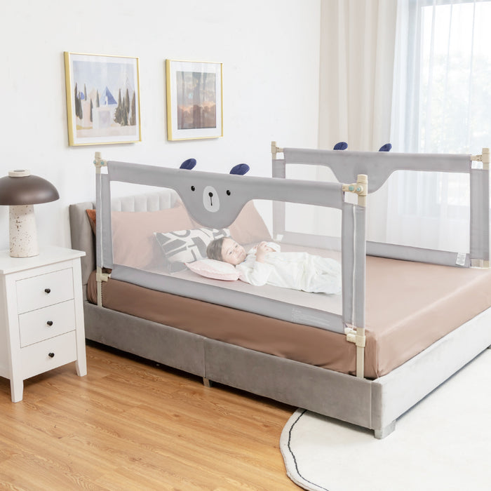 Toddler Bedrail with 24-Level Height Adjustment-