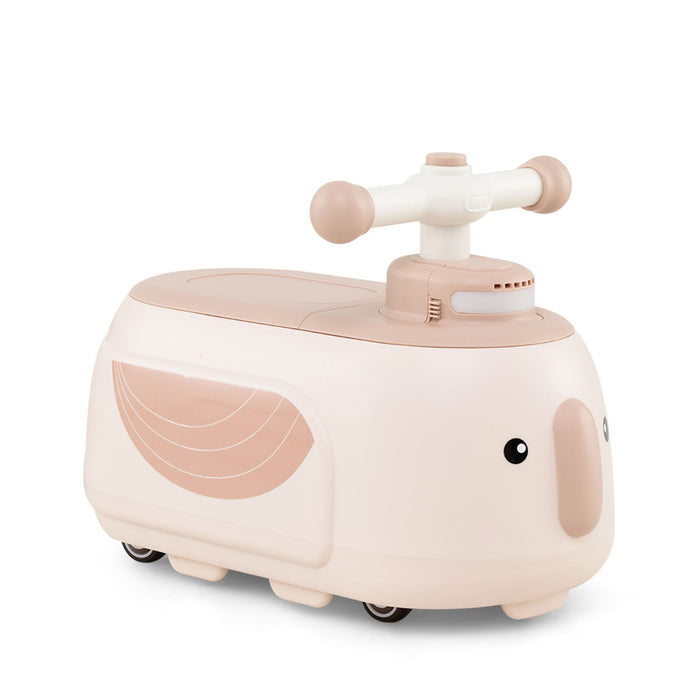 Toddler Ride on Toy with Trailer Sliding Car with Light and Music-