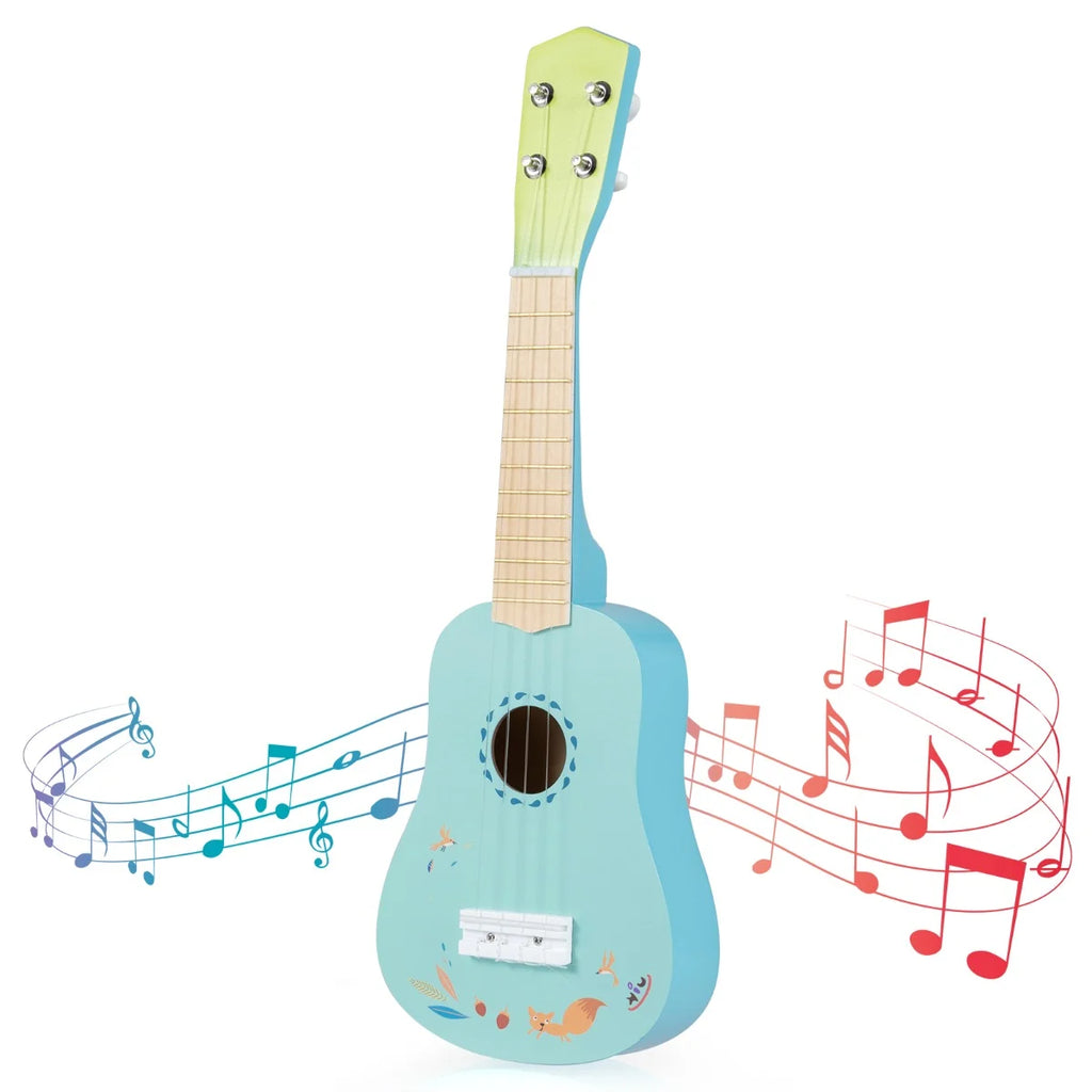 Toy Ukulele with Laminated Basswood Body and 4 Tunable Nylon Strings