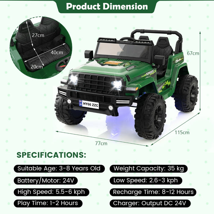 2-Seater Ride-on Car - Featuring Parent Remote Control - Perfect for Entertaining Young Children