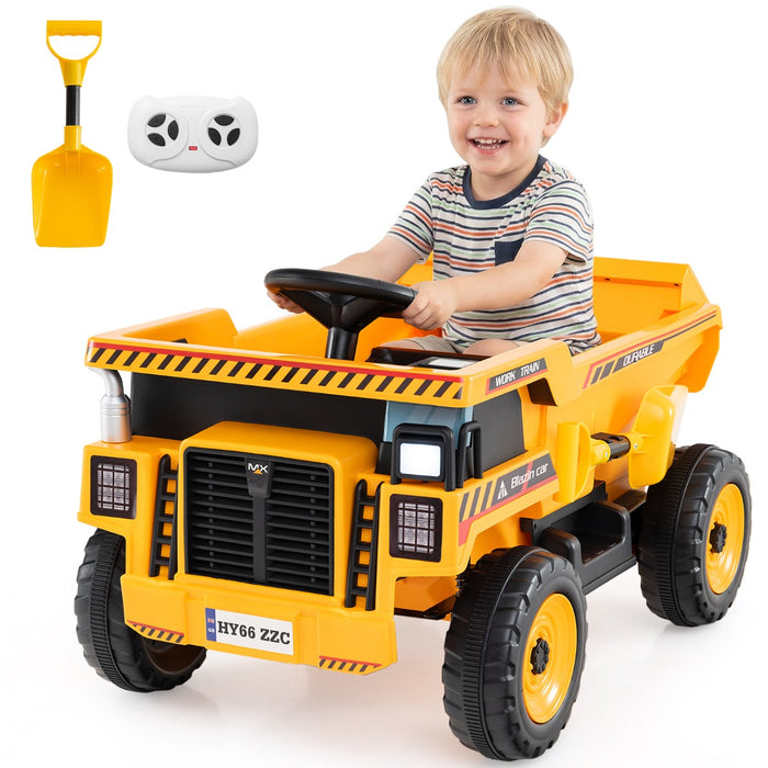 4-Wheeler Construction Electric Vehicle with Dump Bed and Remote Control-