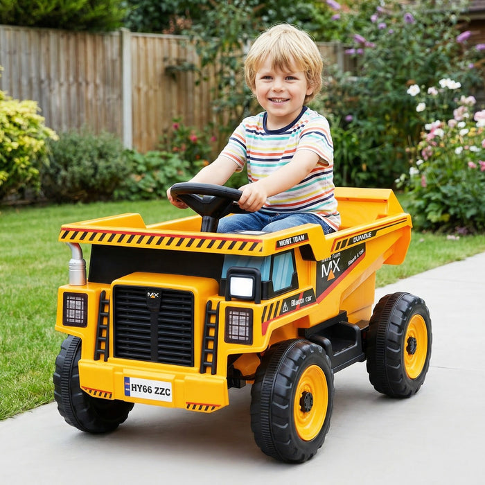 4-Wheeler Construction Electric Vehicle with Dump Bed and Remote Control-