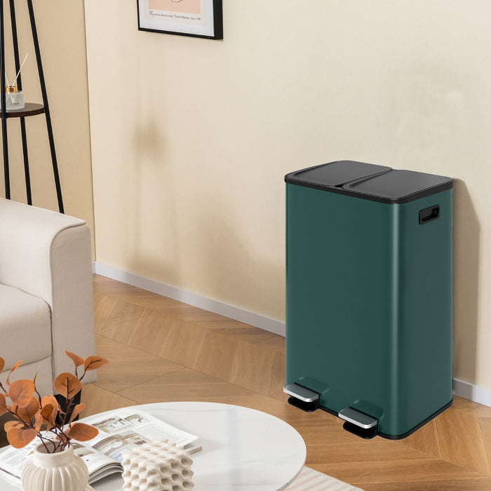 Trash Can with Deodorizer Compartments and Soft Close Lids-