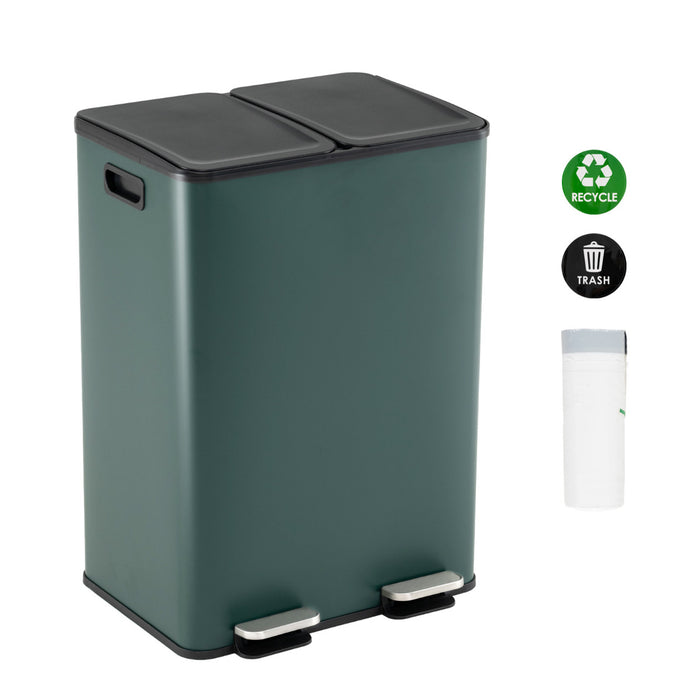 Trash Can with Deodorizer Compartments and Soft Close Lids-