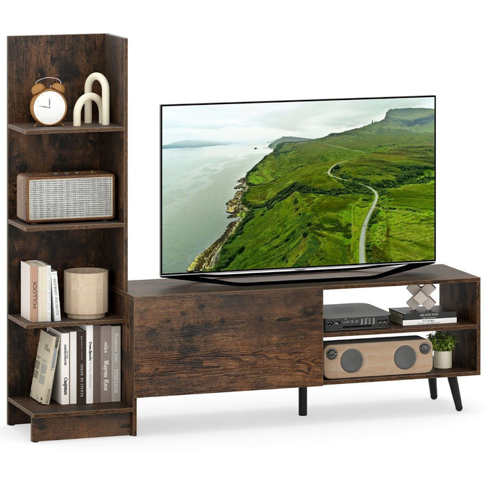 TV Stand for TVs up to 50 Inches with Adjustable Shelf for Living Room Bedroom-