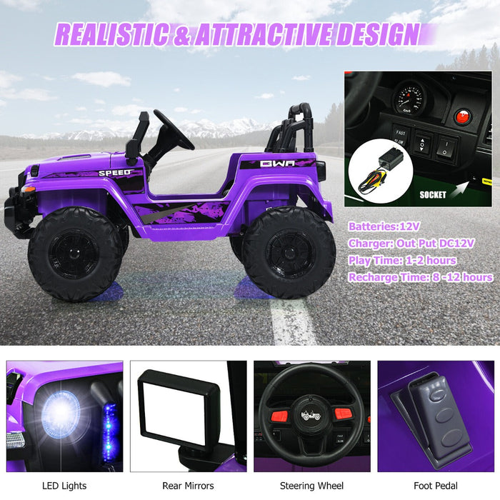 12V Battery Powered Kids Ride on Truck with Remote Control-