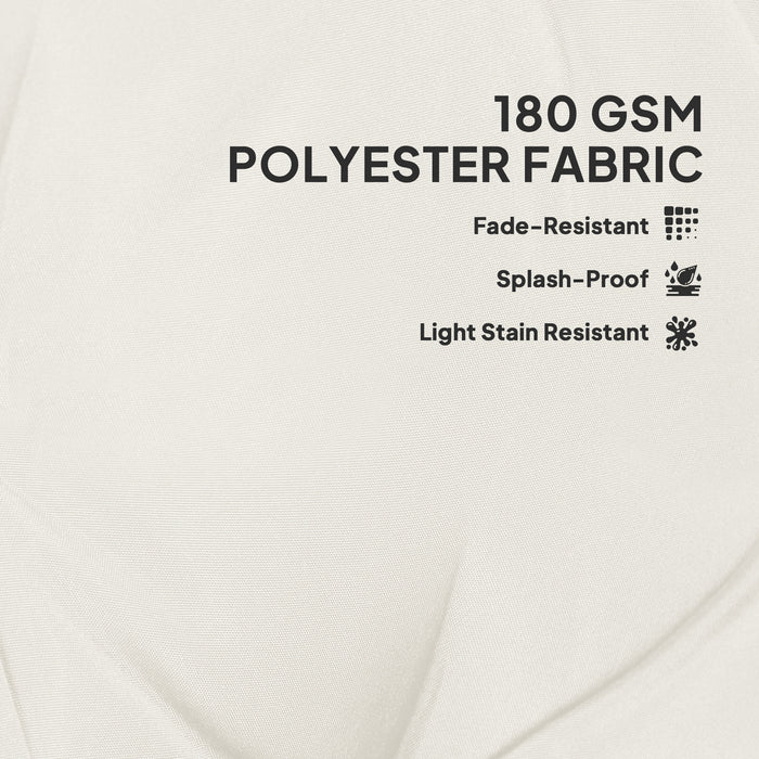 Outsunny Set of Four Padded Garden Seat Cushions - White