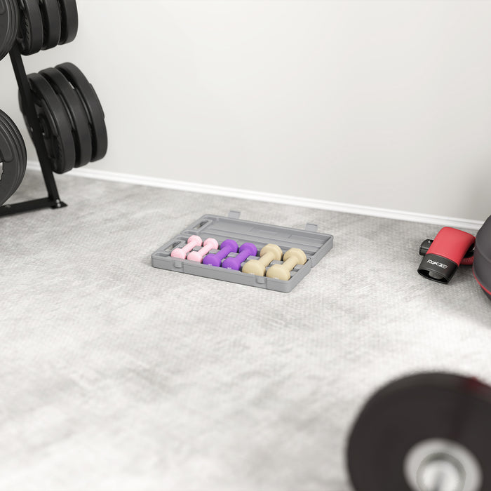 HOMCOM 6Kg Dumbbell Set, Fitness Weight Set for Men and Women, Home Gym Workout, Pink, Purple, Brown
