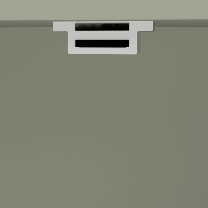 HOMCOM Bathroom Cabinet, Bathroom Wall Cabinet with Louvered Doors and Adjustable Shelf Storage for Kitchen, Light Green