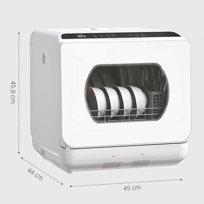 HOMCOM Multi-Program 6L Tabletop Dishwasher