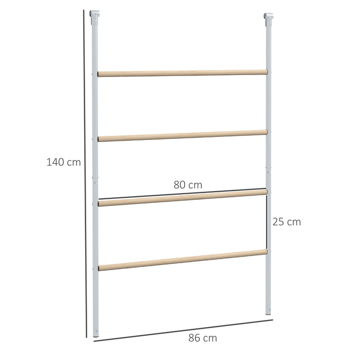 PawHut Chicken Perch for Coop, Wooden and Galvanised Steel Roosting Bar Jungle Gym, Chicken Roosting Ladder for Backyard Farm