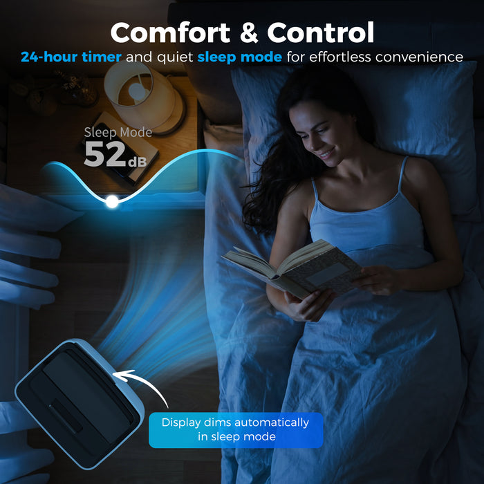 HOMCOM Portable Air Conditioner 12000 BTU, 4-in-1 AC Unit with Cool, Dehumidifier, Fan, Sleep Mode, WiFi Voice Remote Control