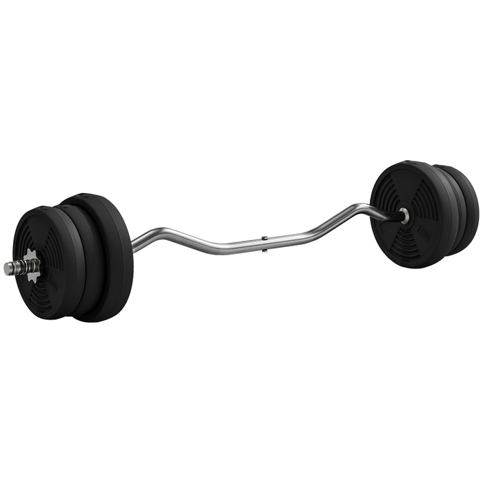 Adjustable 25kg Barbell Set - Curl Bar with Non-slip Grip for Weight Lifting - Ideal for Men & Women Fitness Enthusiasts