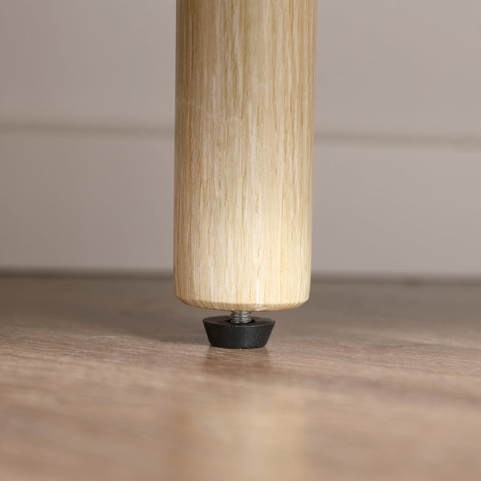 HOMCOM TV Stand Cabinet, TV Unit for TVs up to 50", TV Cabinet with Storage Shelves, Sliding Doors and Cable Holes for Living Room, Bedroom, Natural Wood Finish