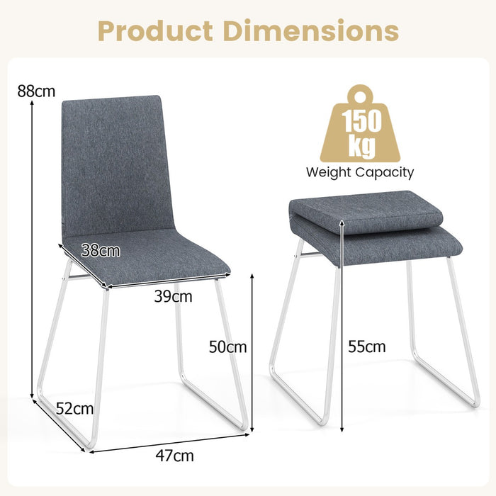 Upholstered Dining Chairs Set of 4 Kitchen Dinner Chairs-