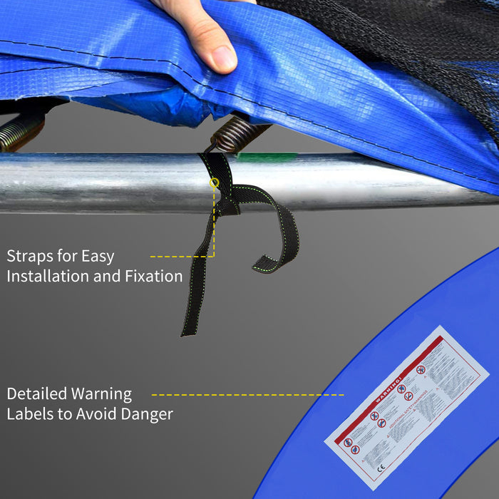 HOMCOM 12FT Trampoline Spring Cover, Plastic Trampoline Pad Replacement Safety Guard, Multicoloured