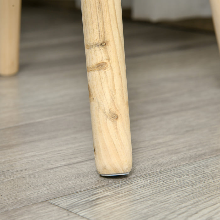 Contemporary Round Side Table Set with Concealed Storage - Removable Tray Top Nightstand with Wood Frame, Set of 2, White - Ideal for Living Spaces and Kids' Rooms