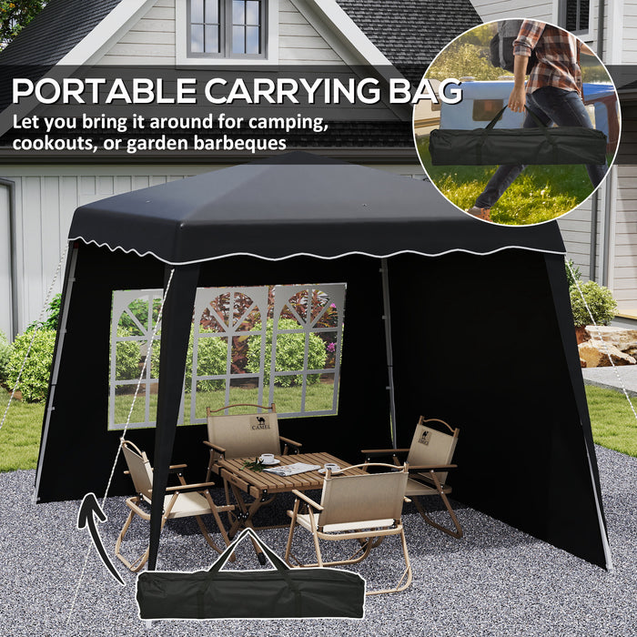 Outsunny 2.4 x 2.4m UV50+ Pop Up Gazebo - Black