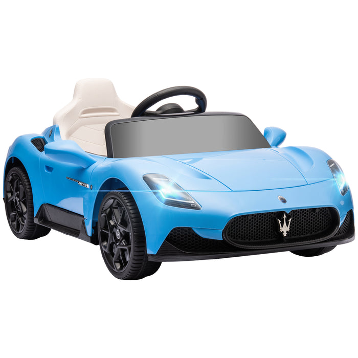 AIYAPLAY Maserati MC20 Licensed 12V Kids Electric Ride on Car with Remote Control, Spring Suspension, Blue | Aosom UK