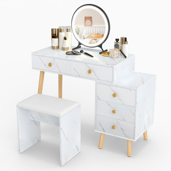 Vanity Desk Makeup Vanity Set with Removable Mirror-