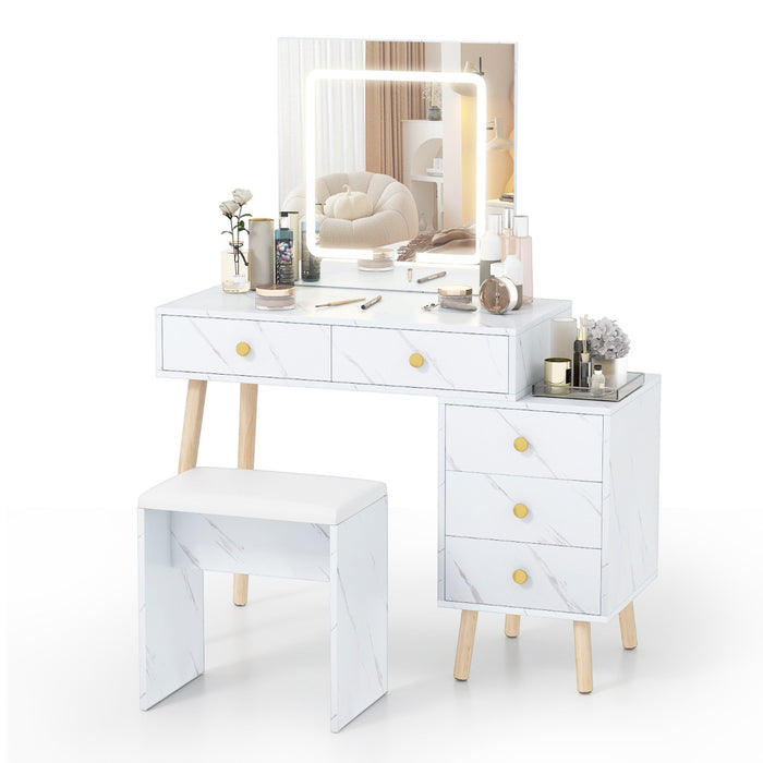 Vanity Desk Makeup Vanity Set with 3 Lighting Modes-