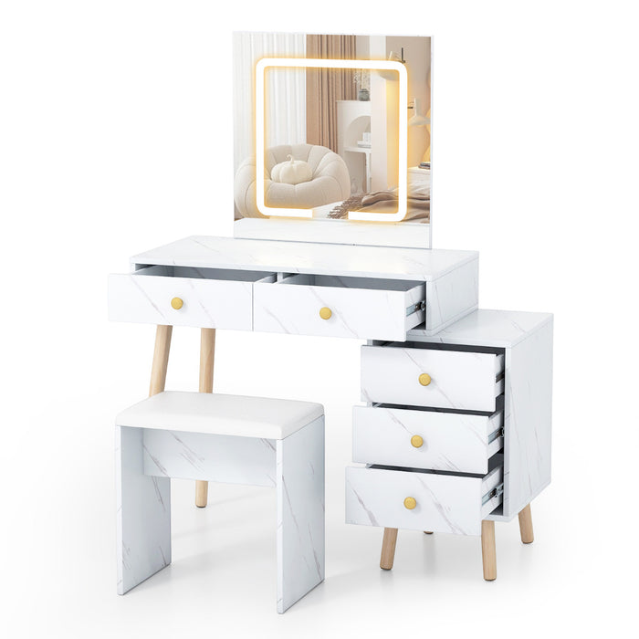 Vanity Desk Makeup Vanity Set with 3 Lighting Modes-