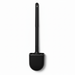 Silicone Toilet Brush with Quick‑Dry Hanging Holder — Long Handle, Flexible Head (White)