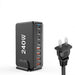 240W 6‑Port GaN PD Charger — 4 Type‑C & 2 USB‑A, Travel USB Tower for iPhone, iPad & MacBook