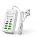 6x USB-A & 4x USB-C Multi‑Plug USB Charger with 1.2m Cord — EU/UK/US