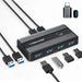 USB 3.0 KVM Switcher — 2 PC Inputs, 4 USB Outputs for Printers & Peripherals