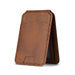 Magnetic PU Leather Wallet Phone Case — MagSafe Compatible with Card Pocket & Stand