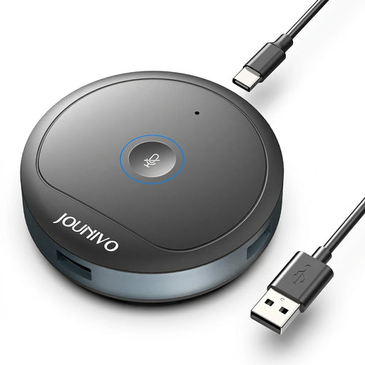 Conference Microphone with 5‑in‑1 USB Adapter — 360° Omnidirectional Condenser Mic for PC & Mac