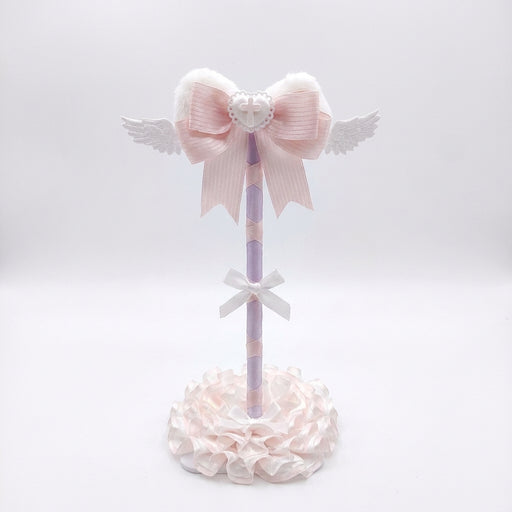 Pink Lace Angel Wings Headphone Stand — Kawaii Gaming Headset Holder
