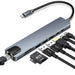 USB-C 8-in-1 Hub — HDMI 4K 30Hz, 100W PD, RJ45 100Mbps, SD/TF & USB 3.0