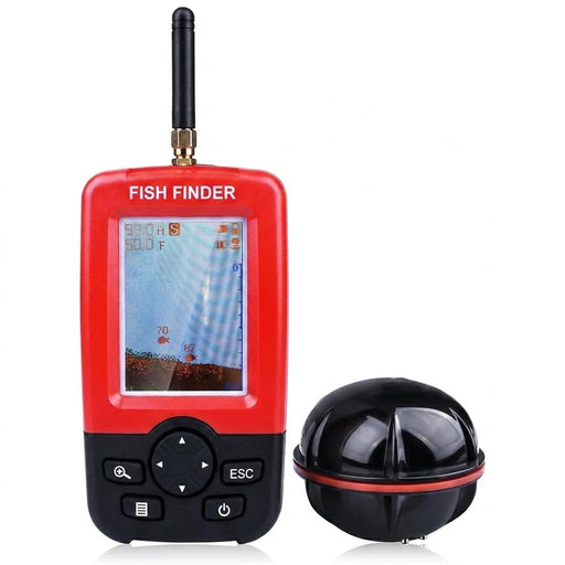 Wireless Sonar Fish Finder — Portable LCD Echo Sounder, 100m Range, 2–120ft Depth