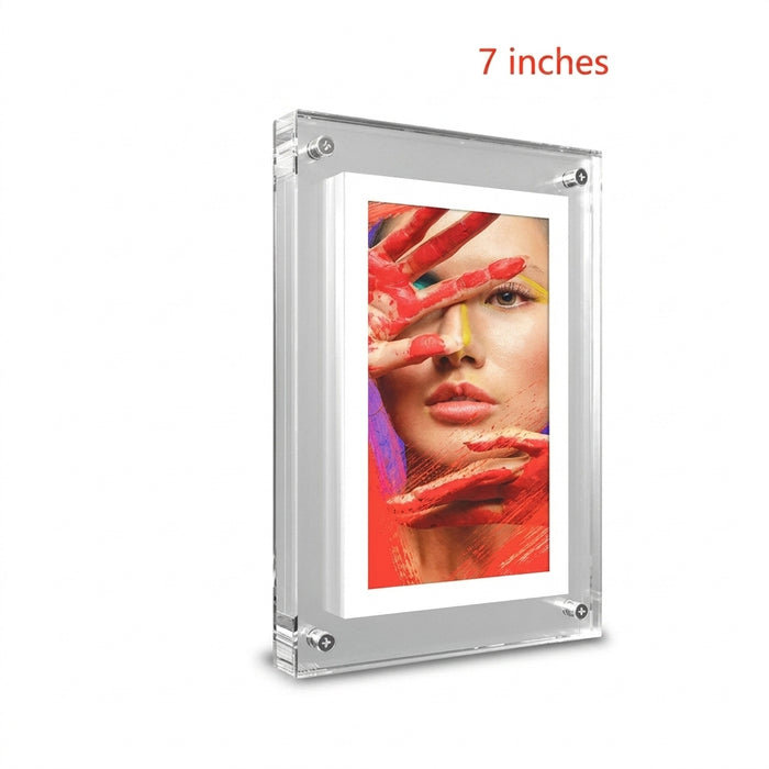 Acrylic Digital Photo Frame 5/7-inch — IPS Screen, 4GB, 1000mAh, Auto-Rotate