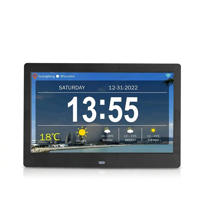 7/10.1-inch Wi‑Fi Calendar Photo Frame — Dementia Clock with Weather & Reminders