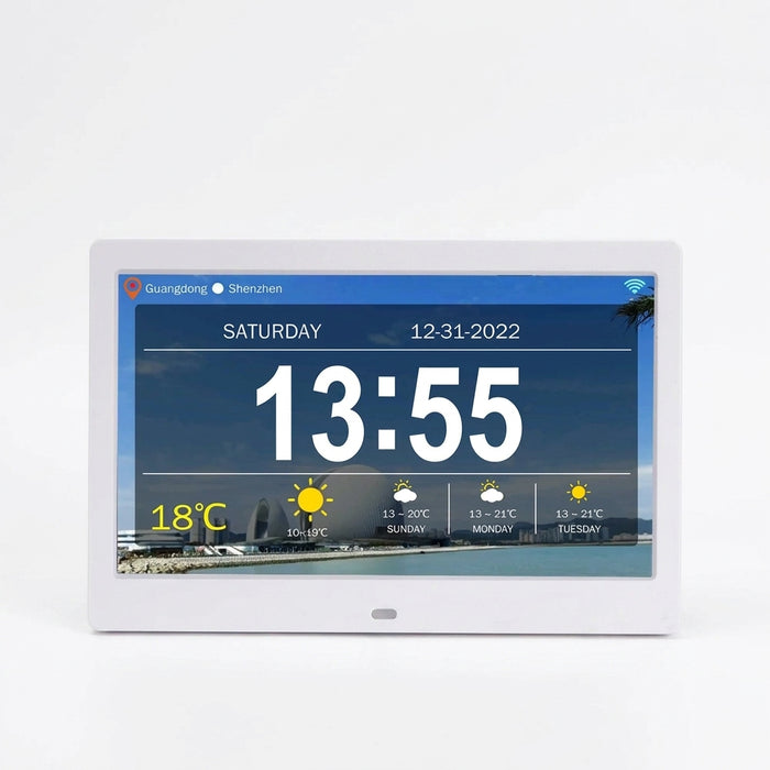 7/10.1-inch Wi‑Fi Calendar Photo Frame — Dementia Clock with Weather & Reminders
