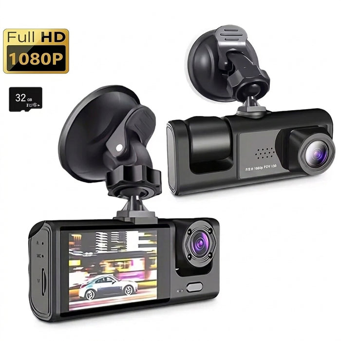 Dash Cam with IR Night Vision, 2" IPS Screen, 1080P Full HD, Loop Recording — 2/3 Camera DVR