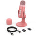 USB Condenser Microphone — Pink Studio Mic for PC, Mac, Phone, Streaming & Podcasting