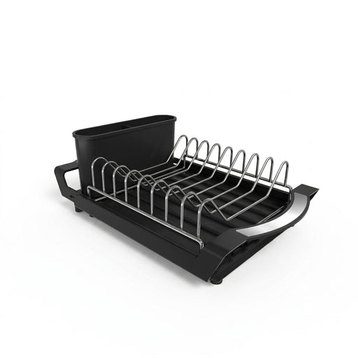 Extendable Dish Drying Rack — Space-saving Large Capacity Utensil & Dinnerware Organiser
