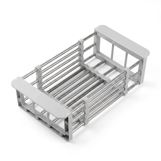 Adjustable Stainless Steel Extension Sink Rack — Foldable Dish & Fruit Drainer